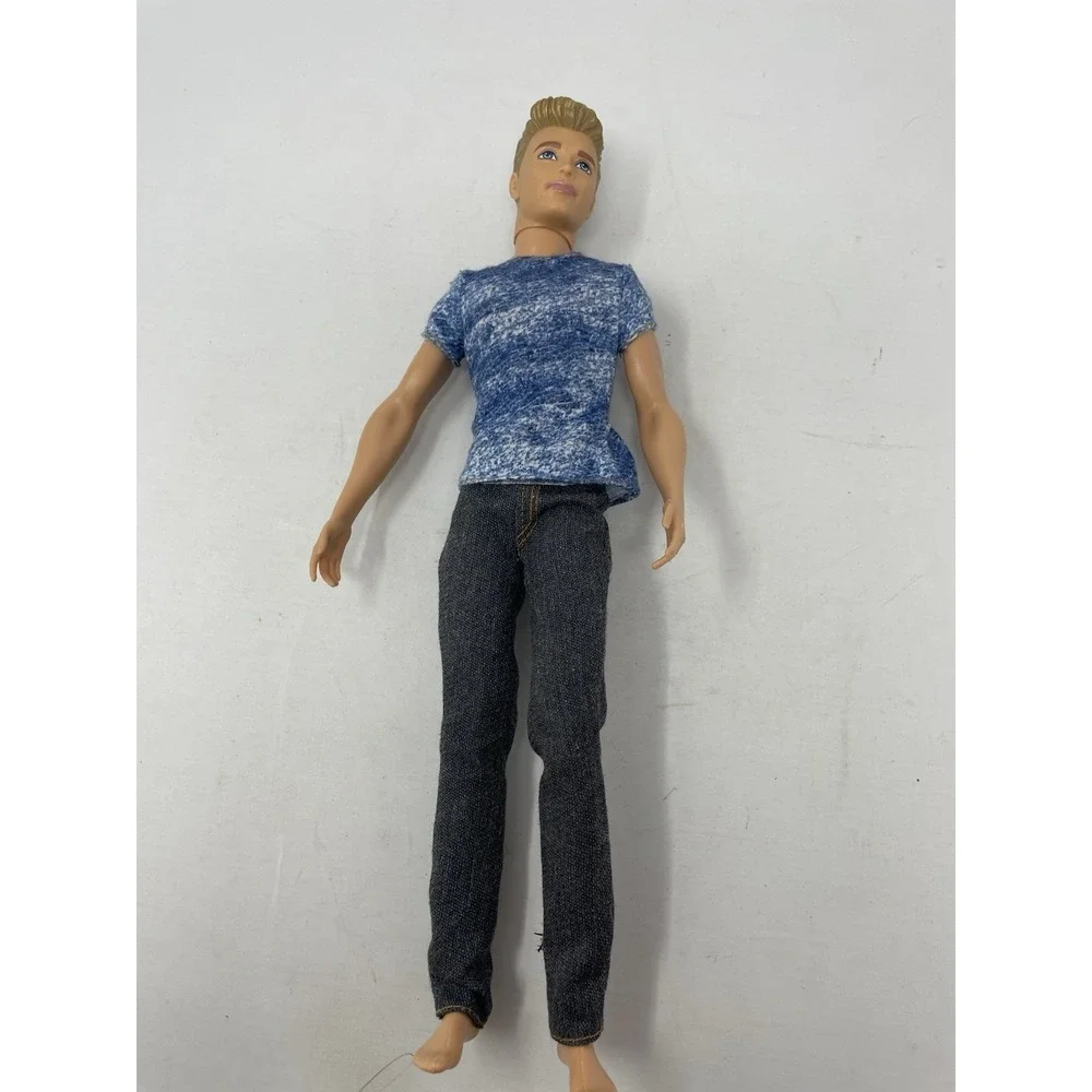 2015 Mattel Ken Fashionistas Doll DGY67 Blonde Hair Blue‎ Shirt Jeans 12